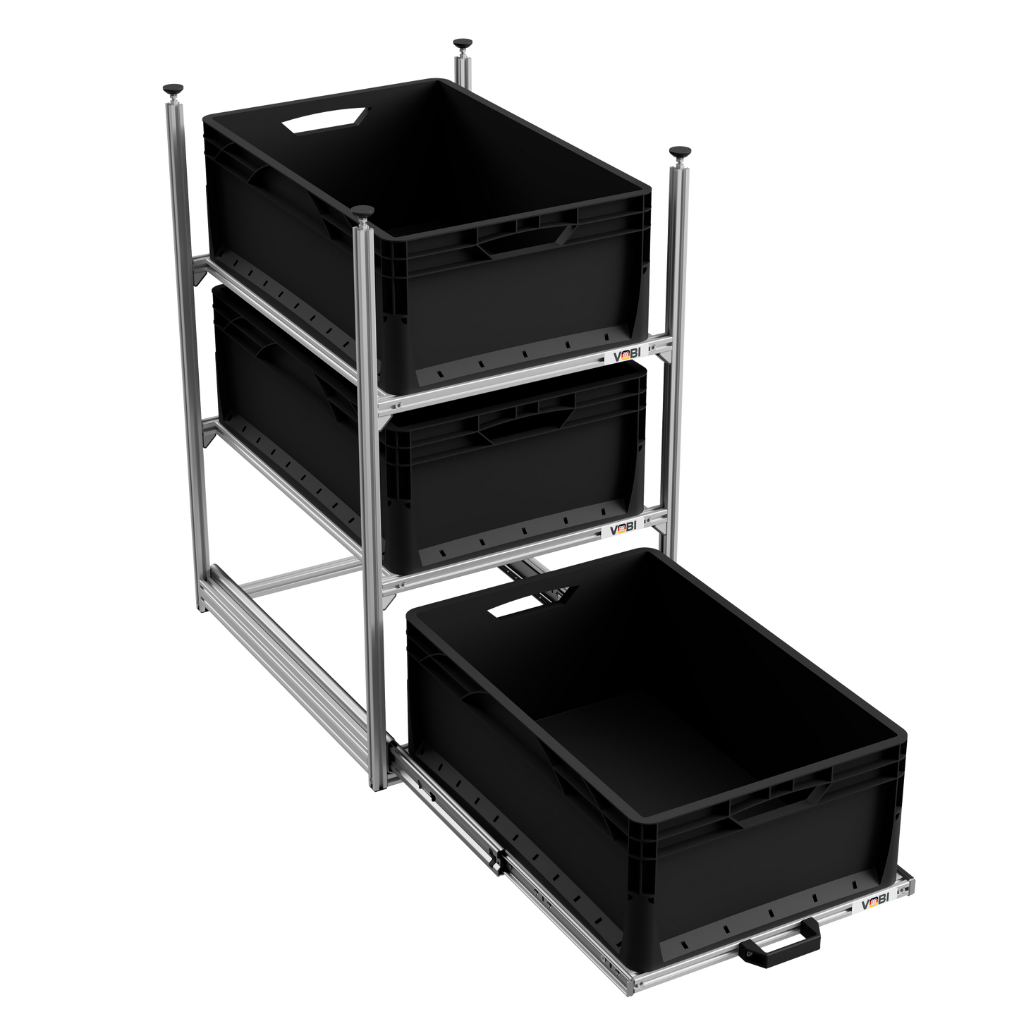 Tower 4 - 600, mit Auszügen, 475x610mm