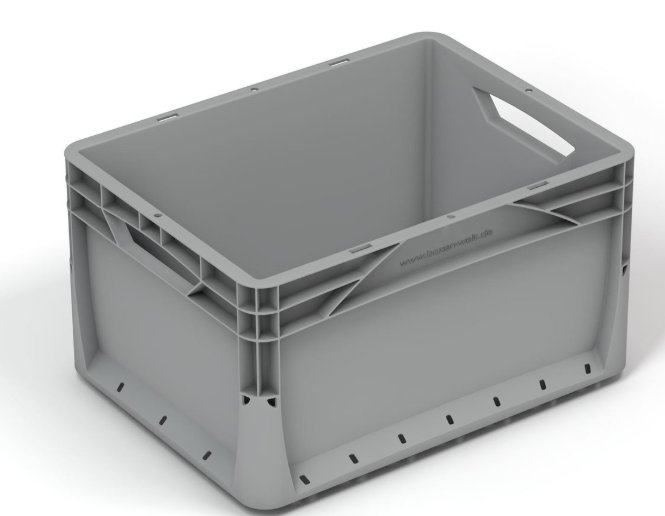Regalbox grau, 20 L, 400x300x220