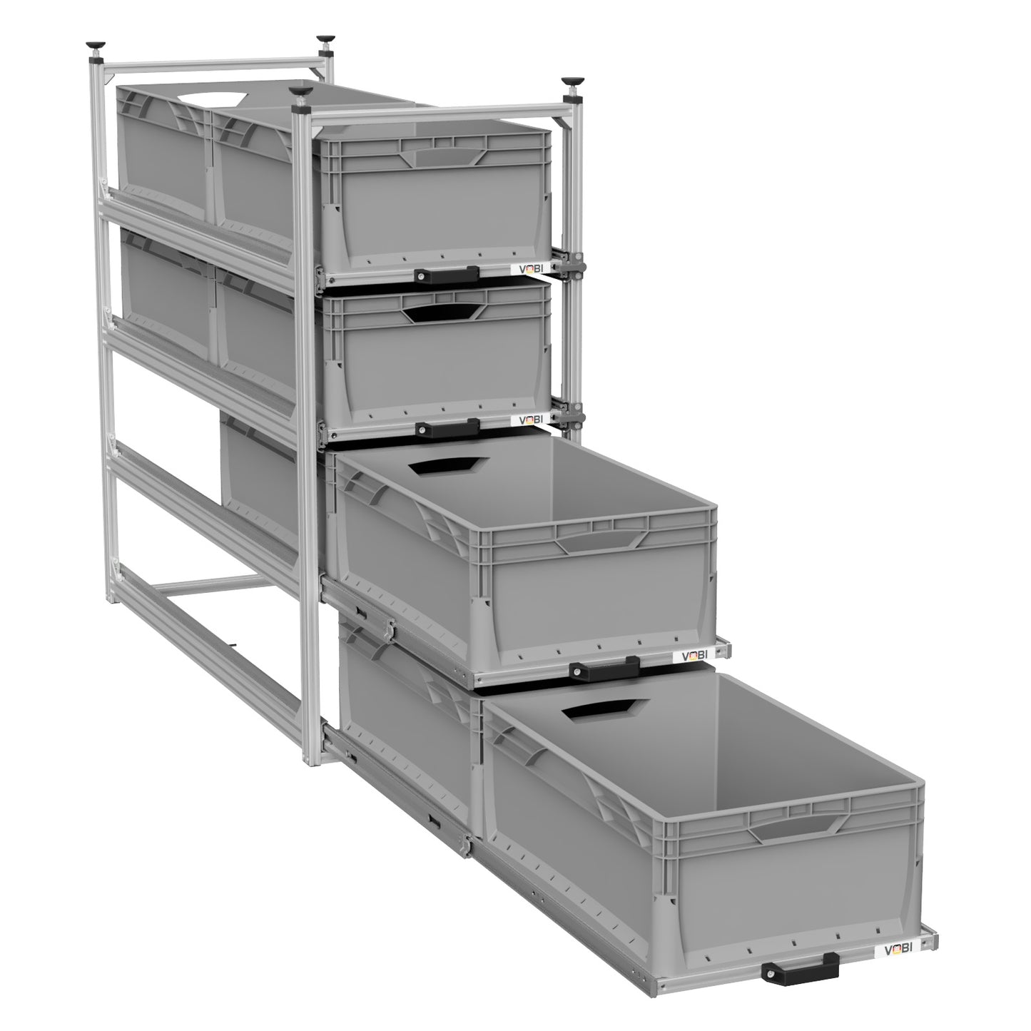 Tower 4 - 1200 mit Auszügen, 488x1205mm