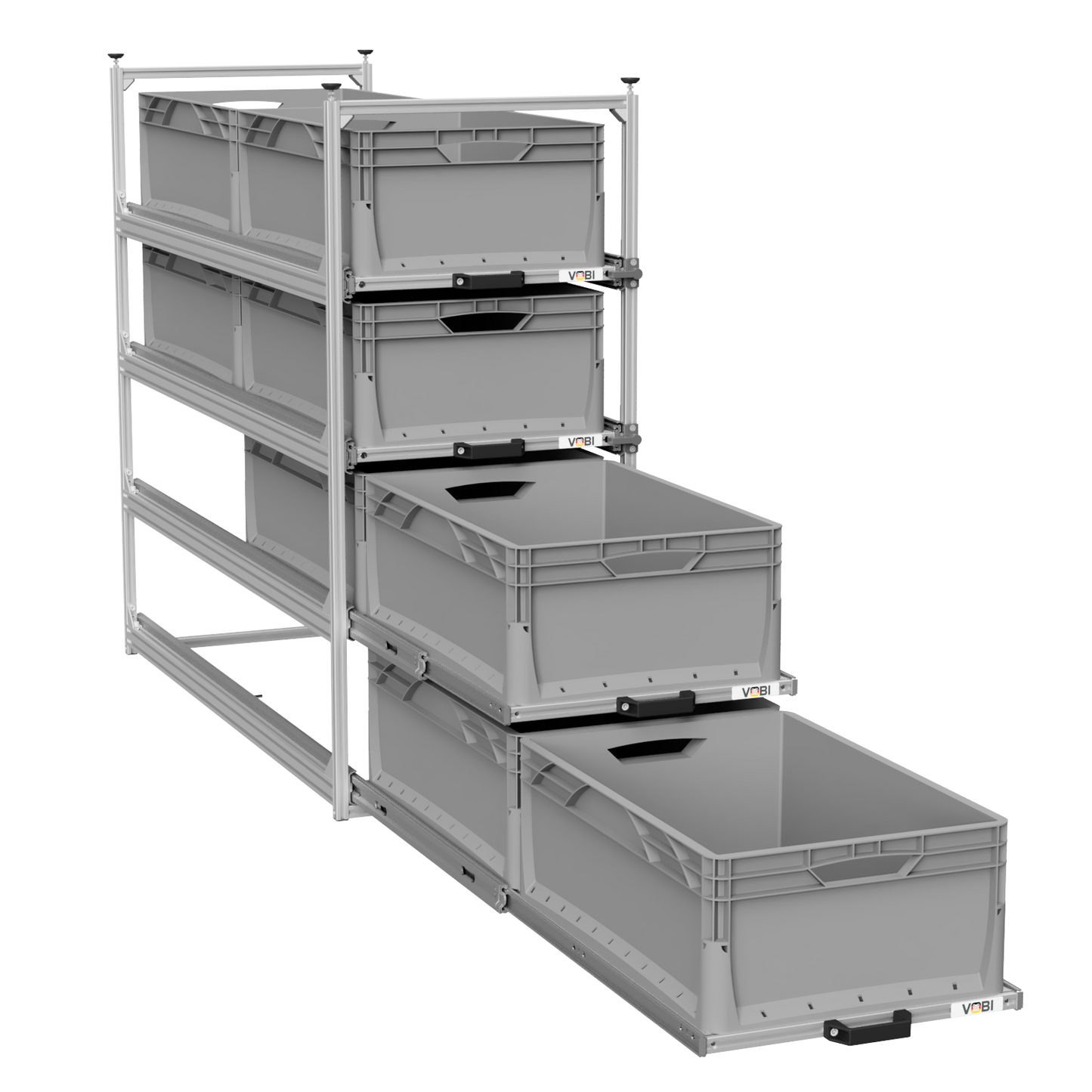 Tower 4 - 1200 mit Auszügen, 488x1205mm